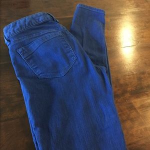 Express cobalt blue denim legging size 4